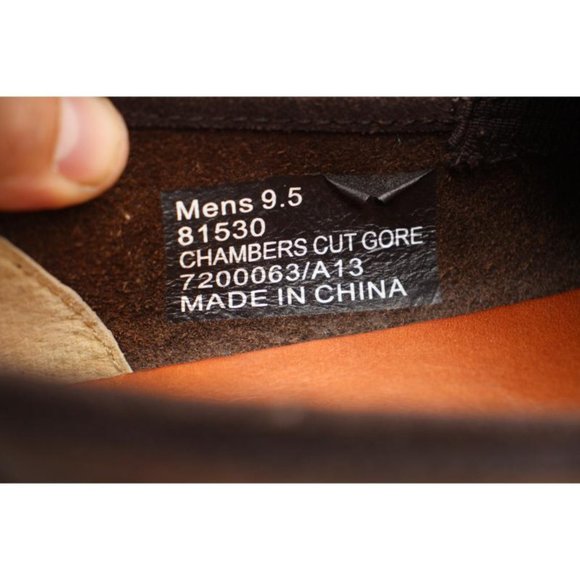 Frye Chambers Cut Gore Men's 9.5 Brown Slip On Perforated Loafers Leather - Picture 3 of 11